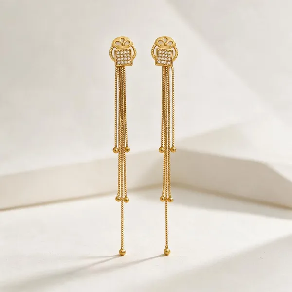 Gold-Toned_Long_Chain_Drop_Earrings_For_Women
