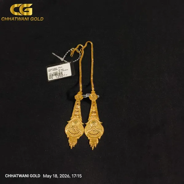 Gold_Tone_Ornate_Long_Drop_Earrings_For_Women