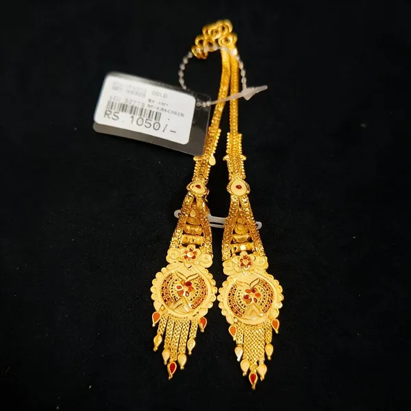 Gold_Tone_Traditional_Long_Drop_Earrings_For_Women