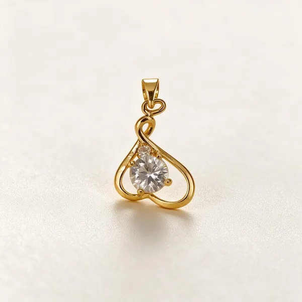 Gold_Tone_Crystal_Pendant_For_Women