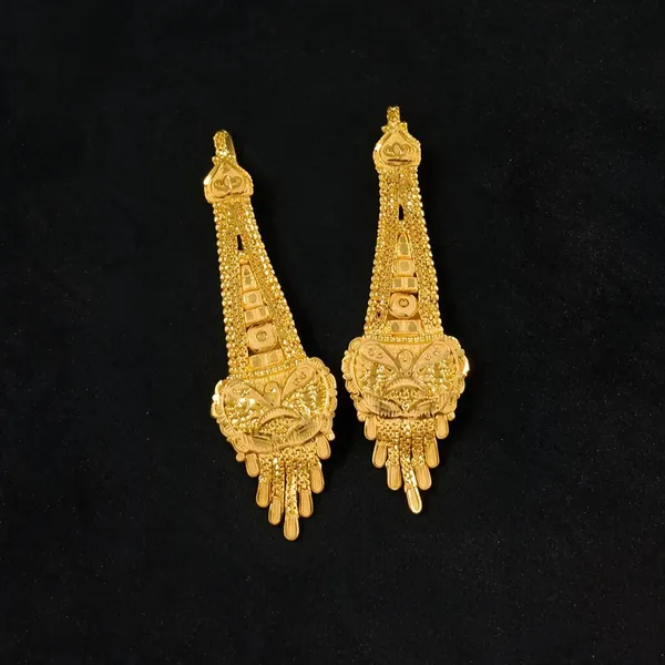 Gold_Tone_Ornate_Drop_Earrings_For_Women