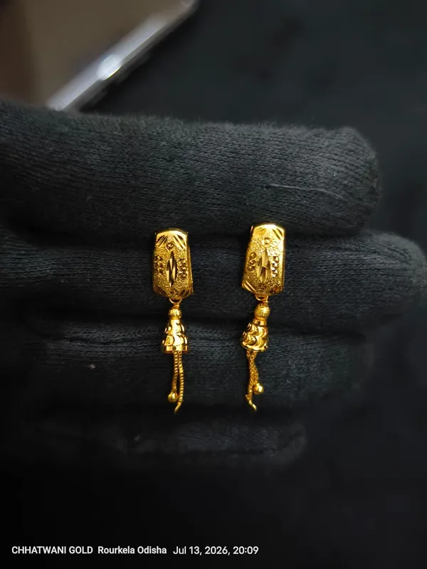 Gold_Tone_Ornate_Drop_Earrings_For_Women