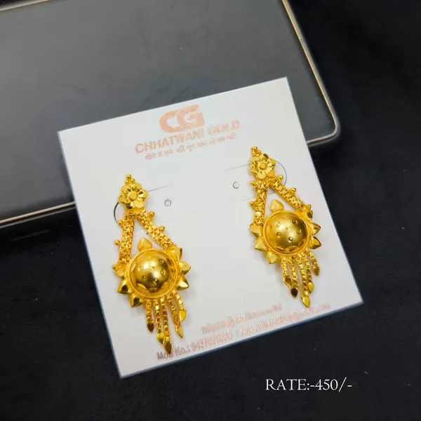 Gold-Tone_Traditional_Sun_Design_Drop_Earrings