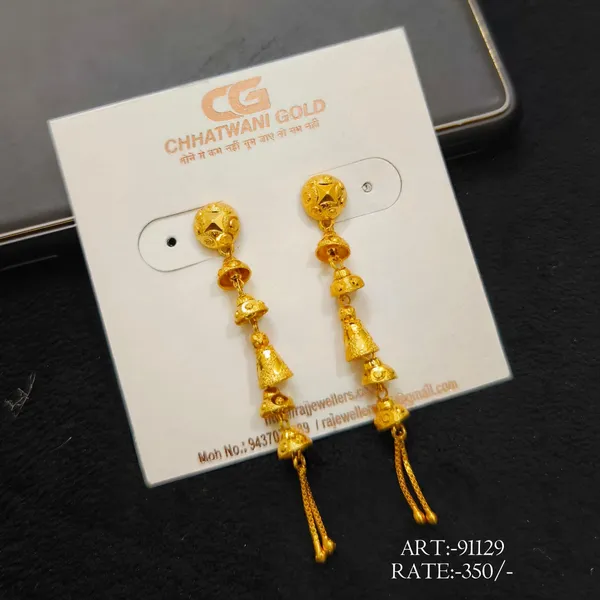 Gold_Tone_Long_Drop_Earrings_For_Women