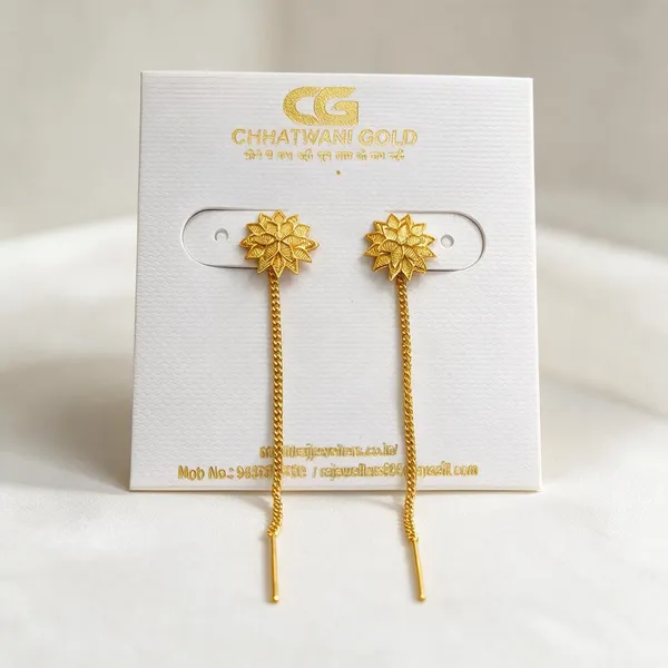 Gold_Tone_Floral_Chain_Earrings_For_Women