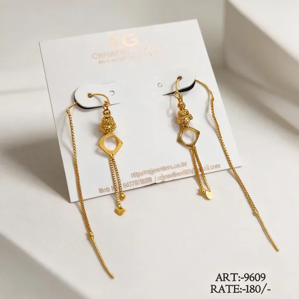 Gold_Tone_Geometric_Threader_Earrings_For_Women