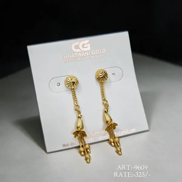 Gold-Tone_Floral_Drop_Earrings_For_Women