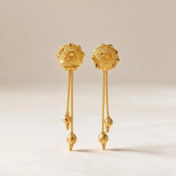 Gold_Tone_Traditional_Drop_Earrings_For_Women