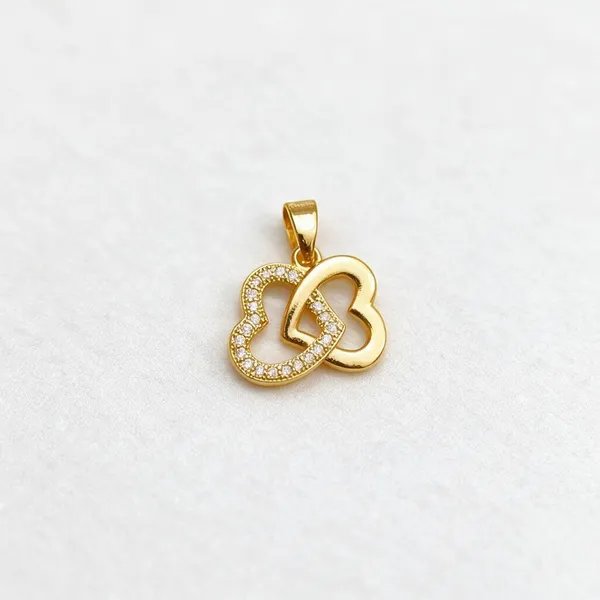 Gold_Tone_Metal_Heart_Pendant_For_Women