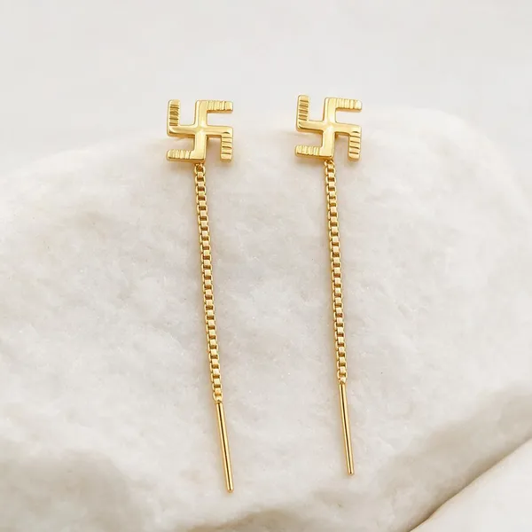 Gold_Tone_Swastika_Dangle_Earrings_For_Women