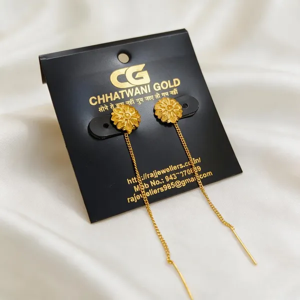 Gold_Tone_Floral_Chain_Earrings_For_Women