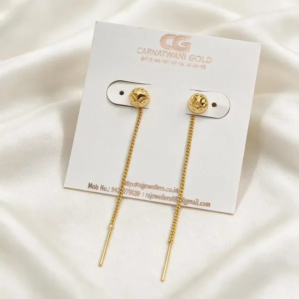 Gold_Tone_Chain_Drop_Earrings_For_Women
