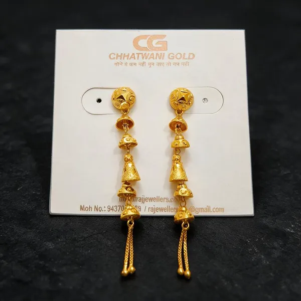 Gold_Tone_Long_Drop_Earrings_For_Women