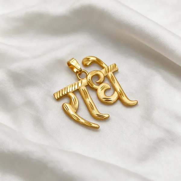 Gold-Toned_Maa_Script_Pendant_For_Women