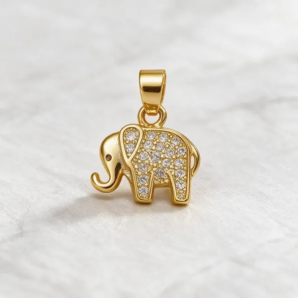 Gold_Tone_Embellished_Elephant_Pendant_For_Women
