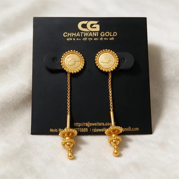 Gold_Tone_Long_Dangle_Earrings_For_Women