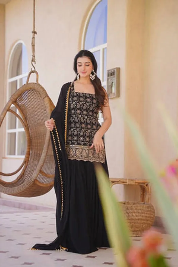 Green_Heavy_Blooming_Faux_Georgette_Sharara_Set_For_Women