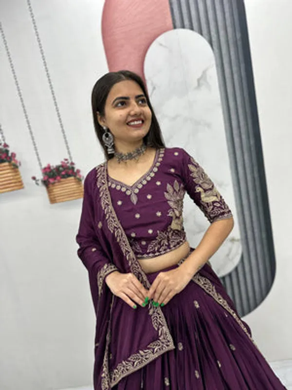 Purple_Art_Silk_Lehenga_Choli_Set_For_Women