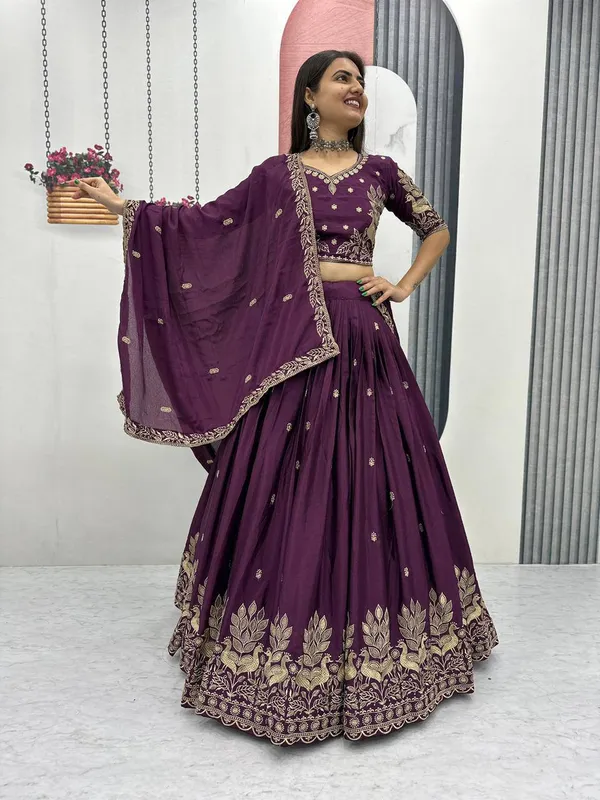Purple_Art_Silk_Lehenga_Choli_Set_For_Women