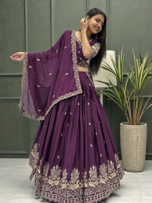 Purple_Art_Silk_Lehenga_Choli_Set_For_Women