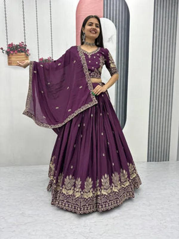 Purple_Art_Silk_Lehenga_Choli_Set_For_Women