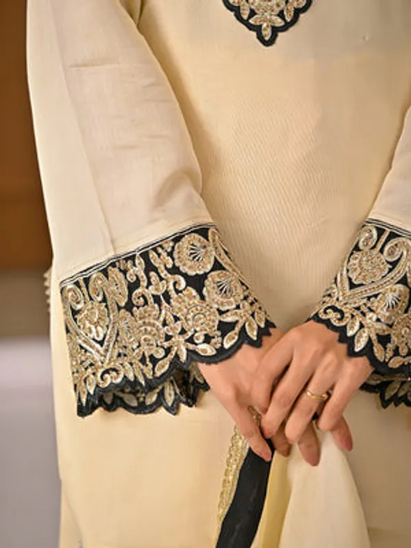 White_Heavy_Roman_Silk_Kurti_Sharara_Set_For_Women