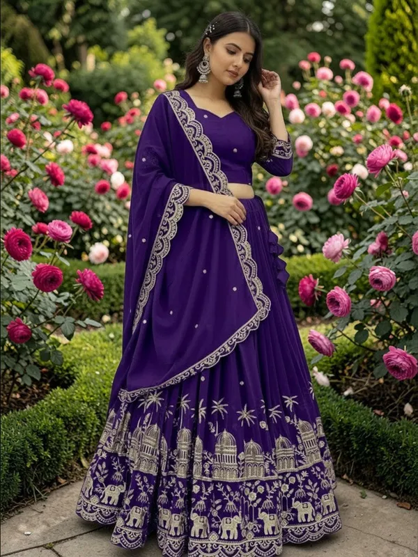 Purple_Art_Silk_Lehenga_Choli_Set_For_Women