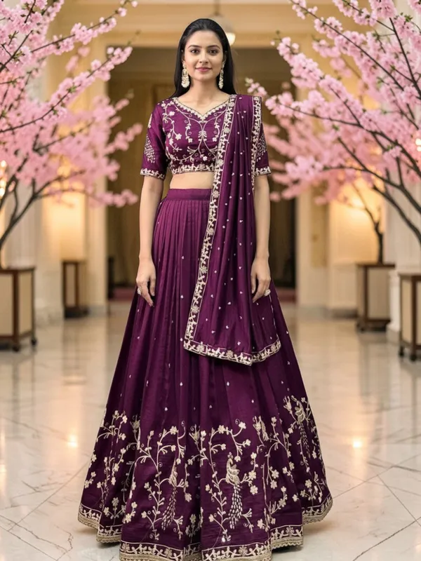 Purple_Premium_Satin_Silk_Lehenga_Choli_Set_For_Women