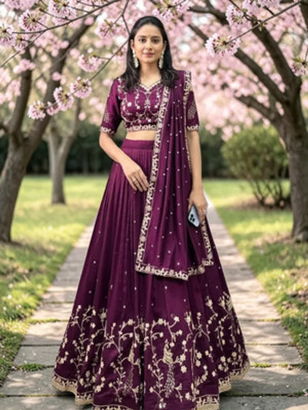 Purple_Premium_Satin_Silk_Lehenga_Choli_Set_For_Women