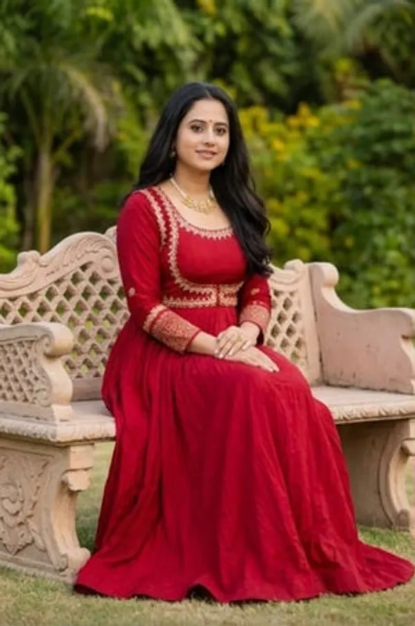Red_Heavy_Roman_Cotton_Anarkali_Gown_For_Women