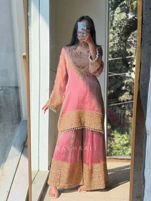 Pink_Heavy_Crunchy_Silk_Sharara_Set_For_Women