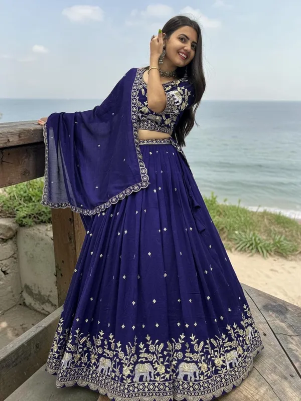 Navy_Art_Silk_Lehenga_Choli_Set_For_Women
