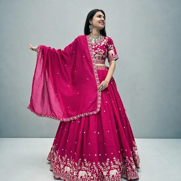 Rani_Pink_Art_Silk_Lehenga_Choli_Set_For_Women