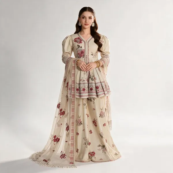 Beige_Heavy_Natural_Crepe_Silk_Festive_Suit_Set_For_Women