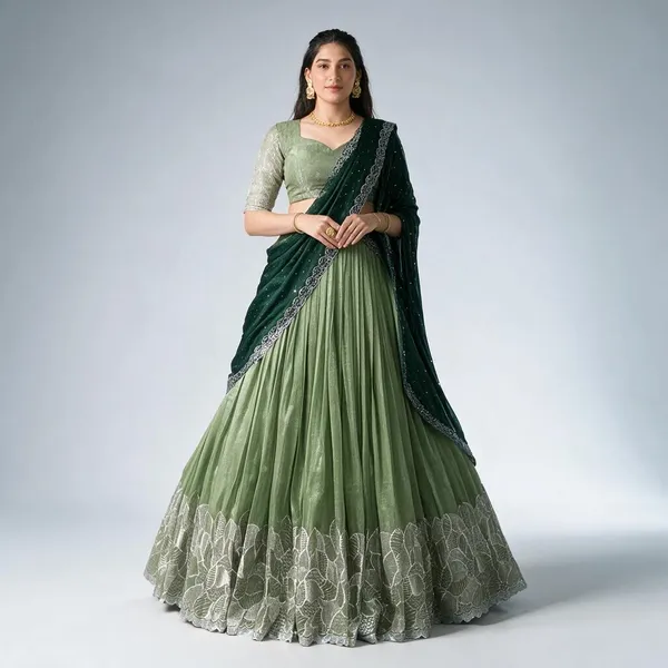 Green_Art_Silk_Lehenga_Choli_Set_For_Women