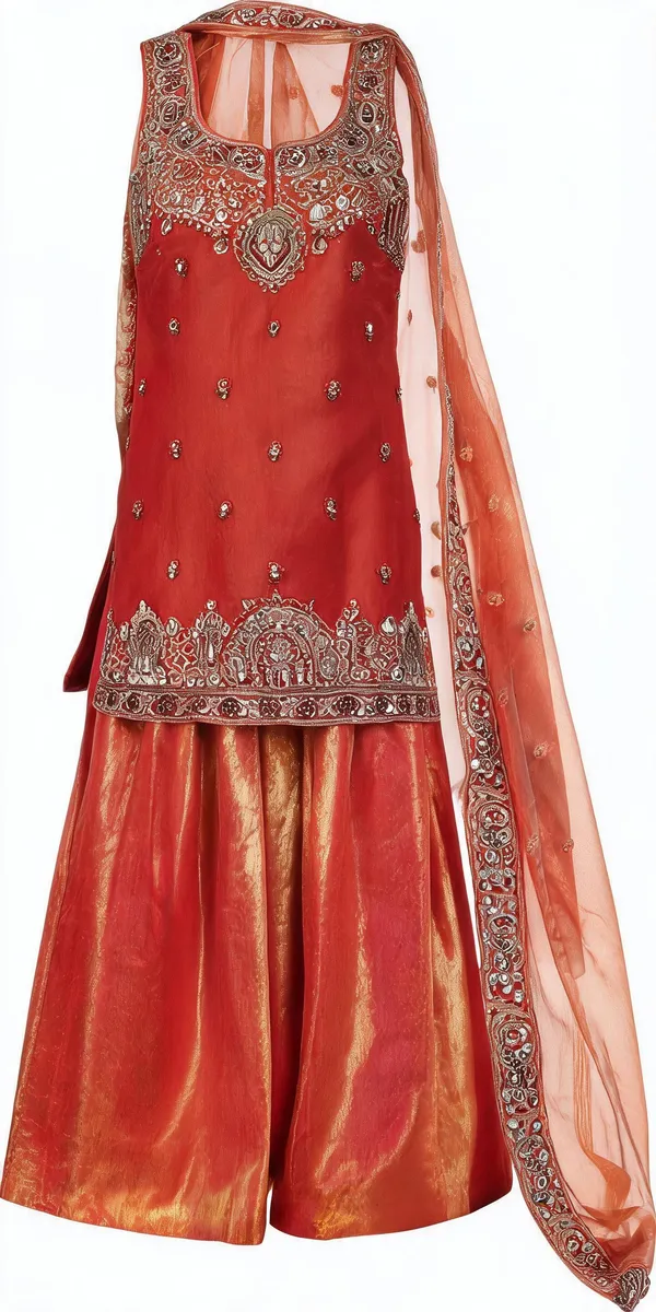 Orange_Pure_Fendi_Silk_Palazzo_Suit_Set_For_Women