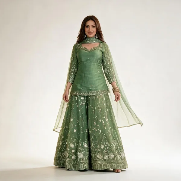 Green_Pure_Fendi_Silk_Palazzo_Suit_Set_For_Women