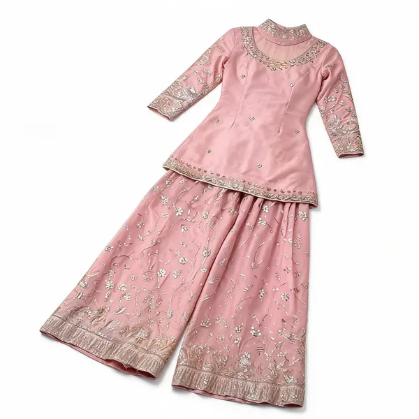 Pink_Pure_Fendi_Silk_Palazzo_Suit_Set_For_Women