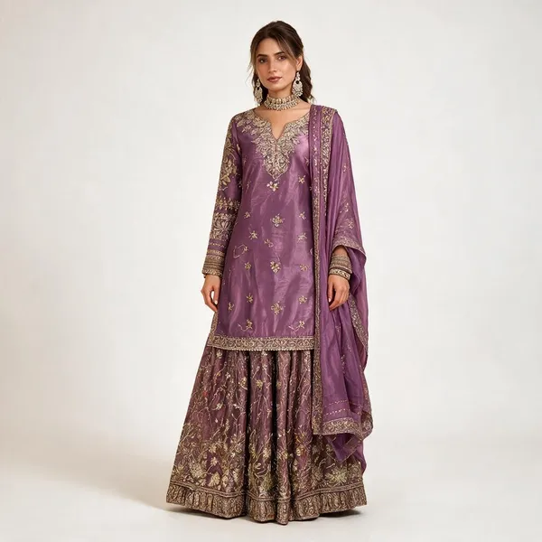 Purple_Pure_Fendi_Silk_Palazzo_Suit_Set_For_Women