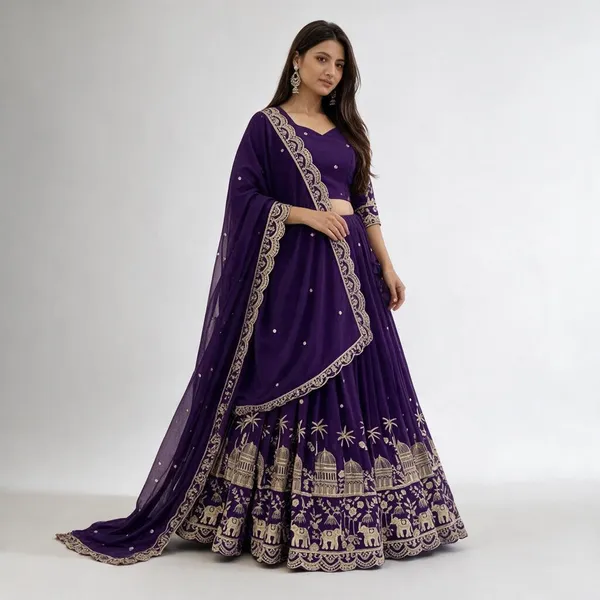 Purple_Art_Silk_Lehenga_Choli_Set_For_Women