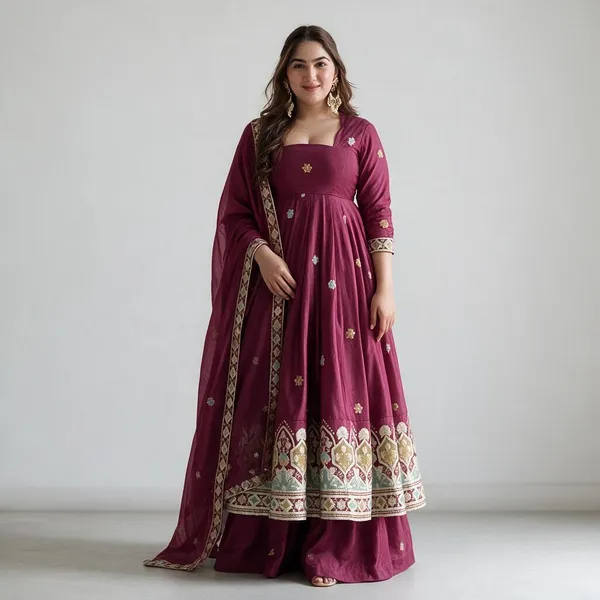 Flagged_Heavy_Natural_Crepe_Silk_Anarkali_Kurta_Set_For_Women