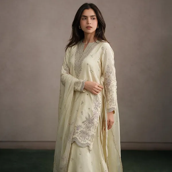 White_Heavy_Natural_Crepe_Silk_Sharara_Set_For_Women