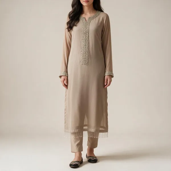 Dark_Beige_Faux_Georgette_Top_Pant_Dupatta_Set_For_Women
