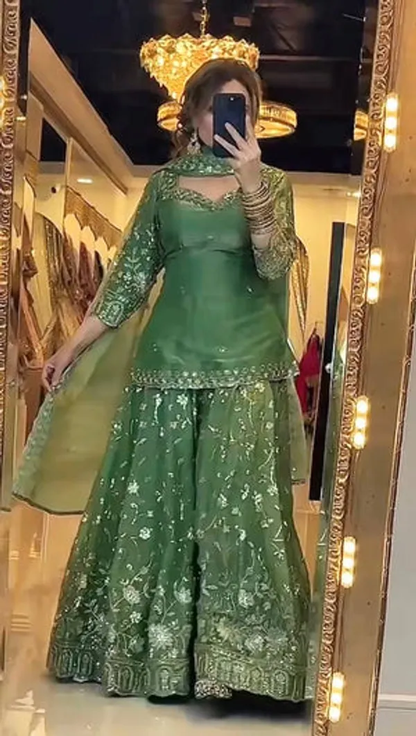 Green_Pure_Fendi_Silk_Palazzo_Suit_Set_For_Women