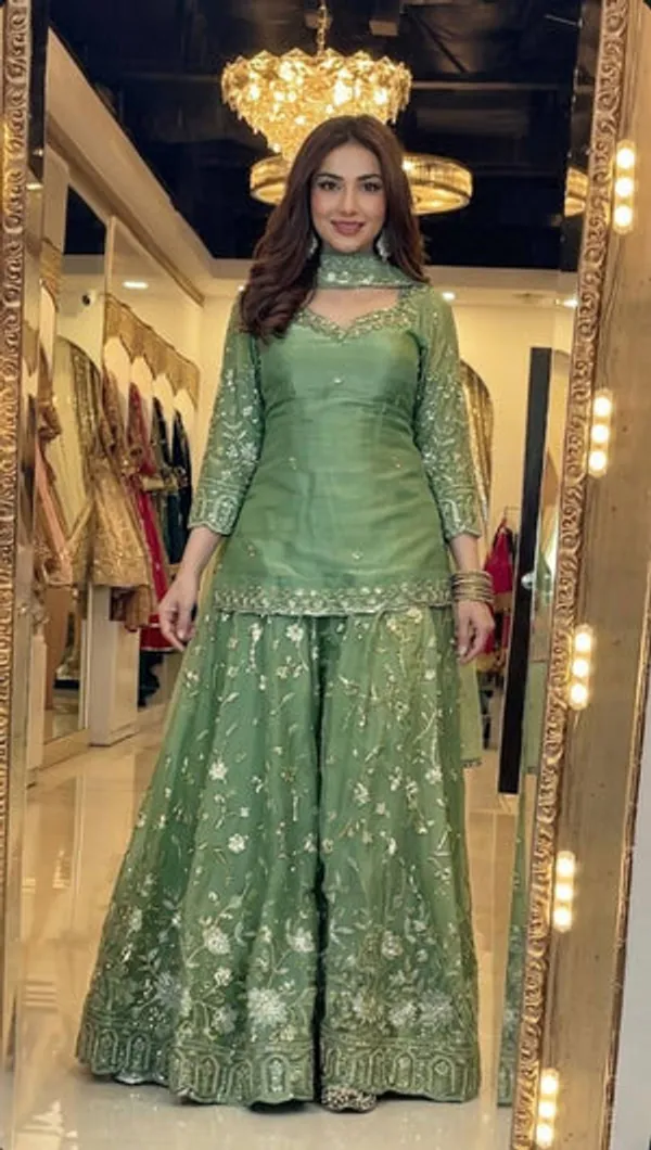Green_Pure_Fendi_Silk_Palazzo_Suit_Set_For_Women