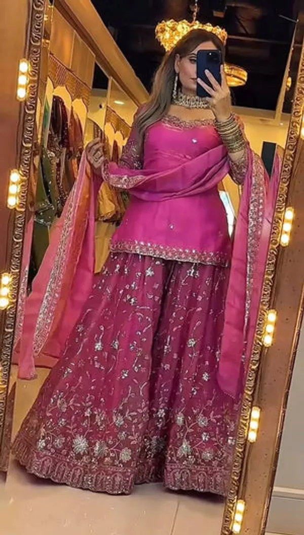 Pink_Pure_Fendi_Silk_Palazzo_Suit_Set_For_Women