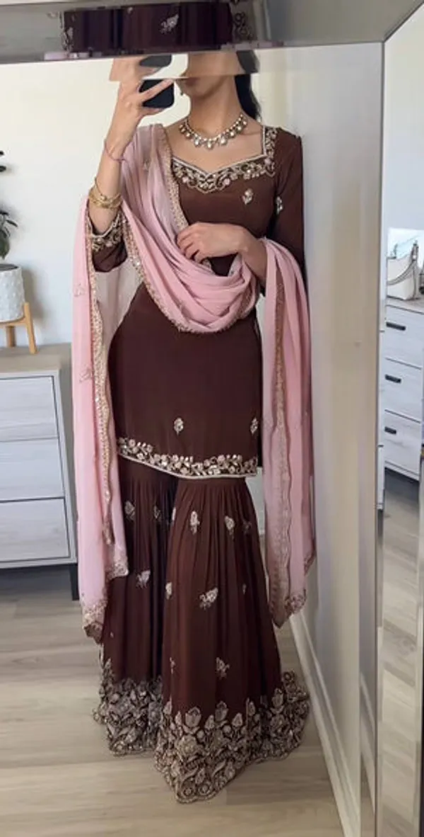 Maroon__And_Pink_Heavy_Natural_Crepe_Sharara_Set_For_Women