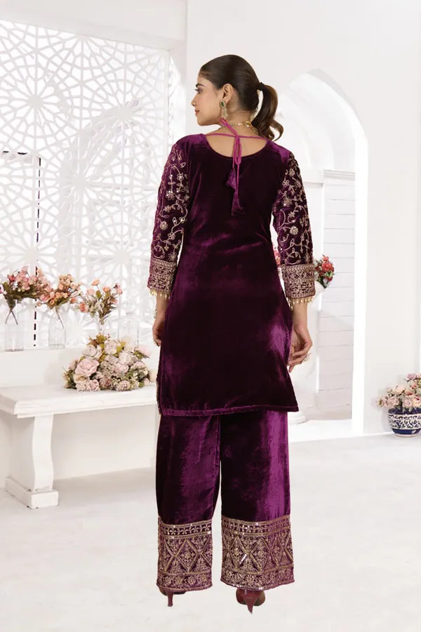 Flagged_Pure_Heavy_Viscose_Velvet_Kurti_Palazzo_Set_For_Women
