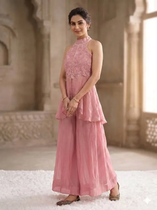 Pink_Heavy_Fancy_Crush_Peplum_Sharara_Set_For_Women