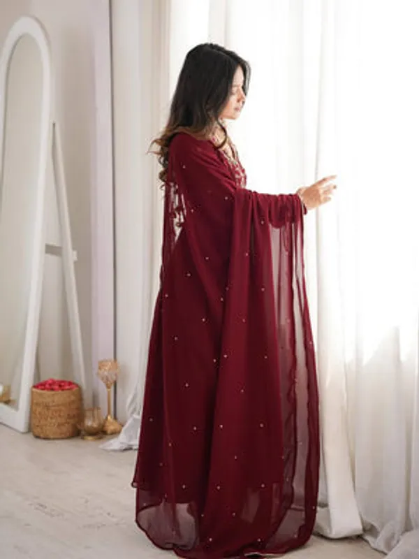 Maroon_Heavy_Faux_Georgette_Anarkali_Gown_Set_For_Women
